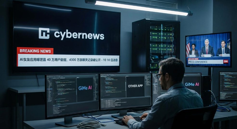 GiMe 等两款“AI女友”应用曝泄露 40 万用户数据，4300 万条聊天记录被公开第二张图