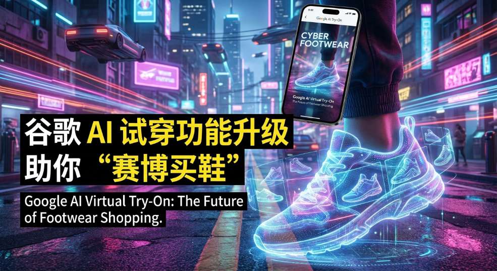 谷歌 AI 试穿功能升级，助你“赛博买鞋”