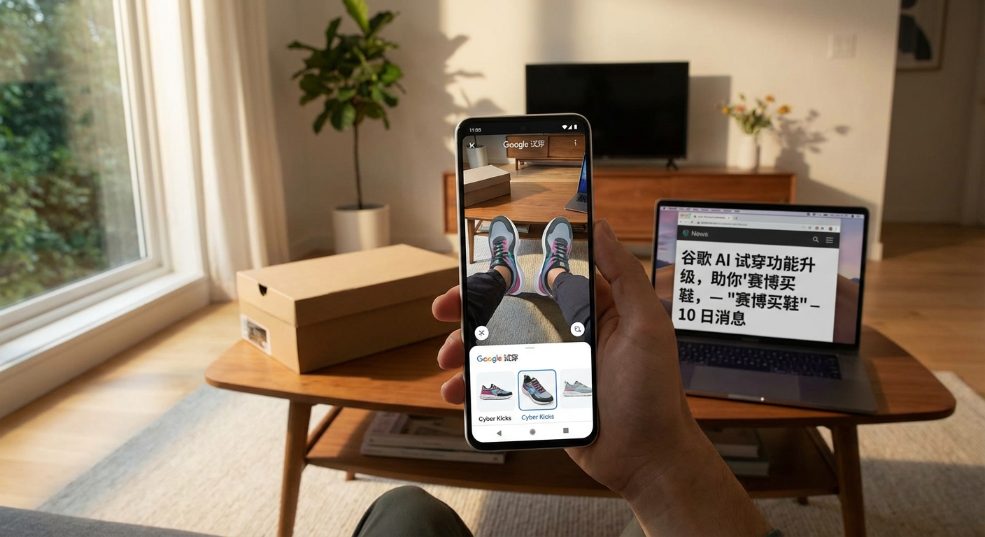 谷歌 AI 试穿功能升级，助你“赛博买鞋”第一张图