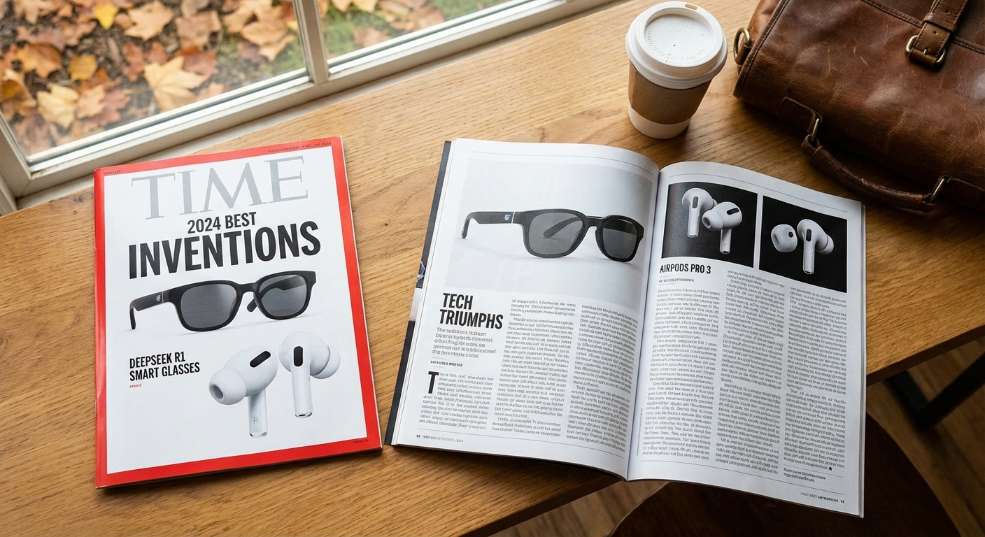 《时代》杂志公布年度最佳发明公布：DeepSeek R1、AirPods Pro 3 上榜第一张图