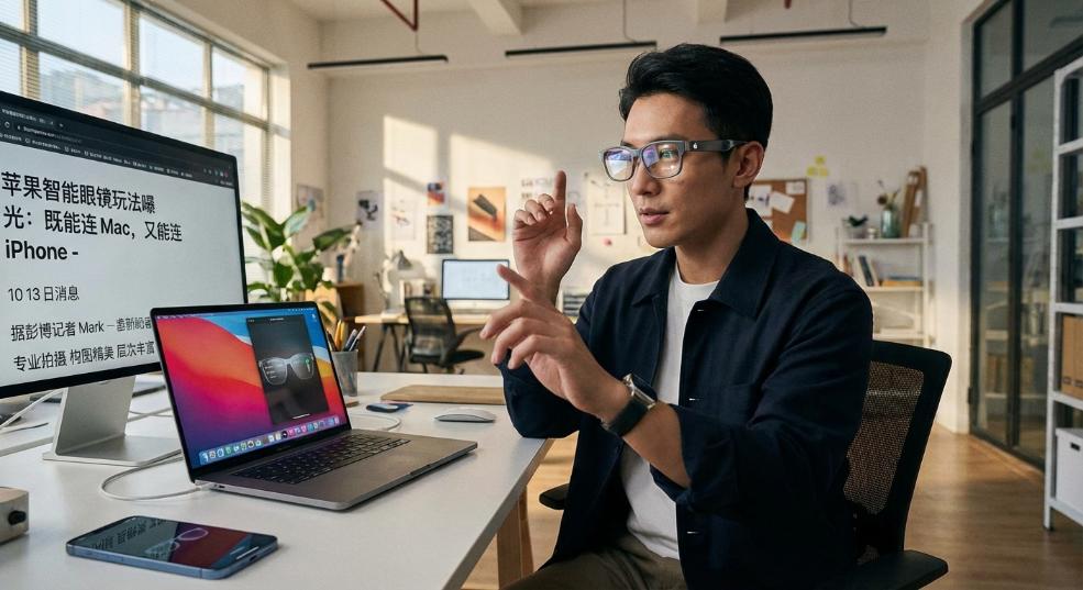 苹果智能眼镜玩法曝光：既能连 Mac，又能连 iPhone第二张图