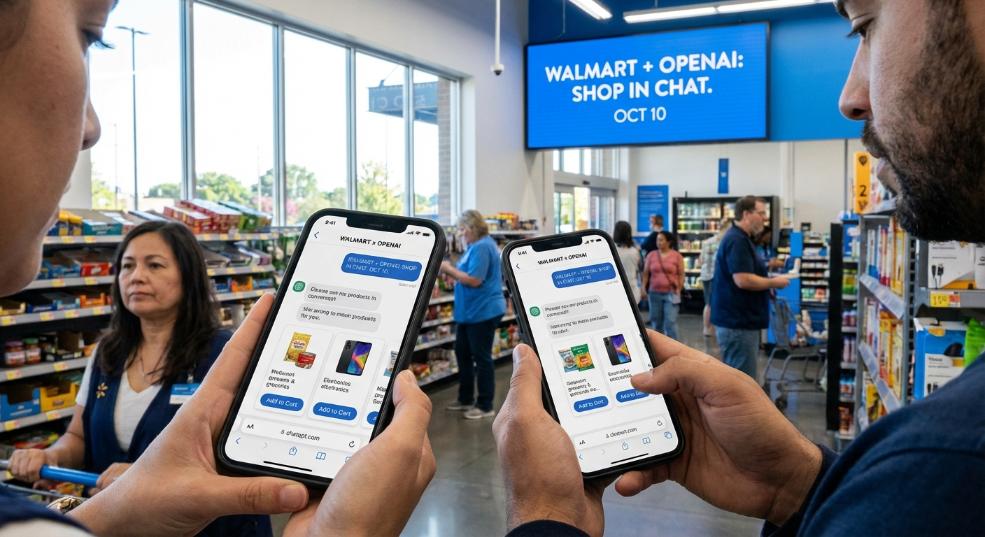 沃尔玛宣布与 OpenAI 合作，可在 ChatGPT 聊天中直接购物第一张图