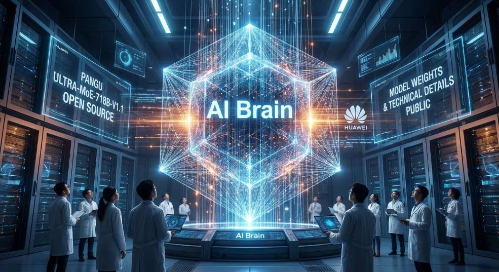 华为盘古 Ultra-MoE-718B-V1.1 正式开源并开放下载，模型权重与