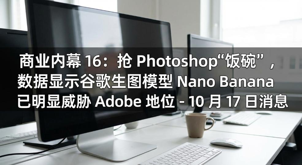 抢 Photoshop“饭碗”，数据显示谷歌生图模型 Nano Banana 已明显威胁 Adobe 地位第一张图