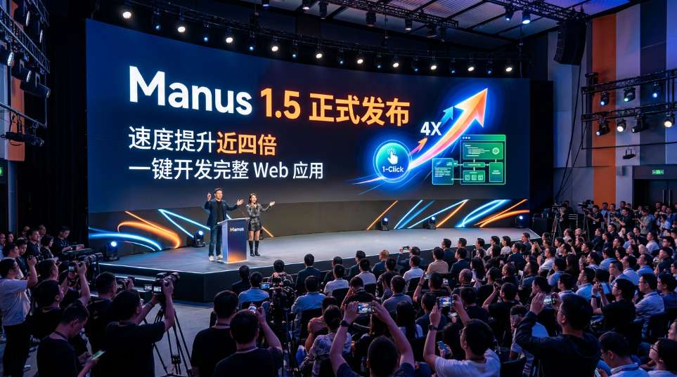 一键开发完整 Web 应用：Manus 1.5 正式发布，速度提升近四倍