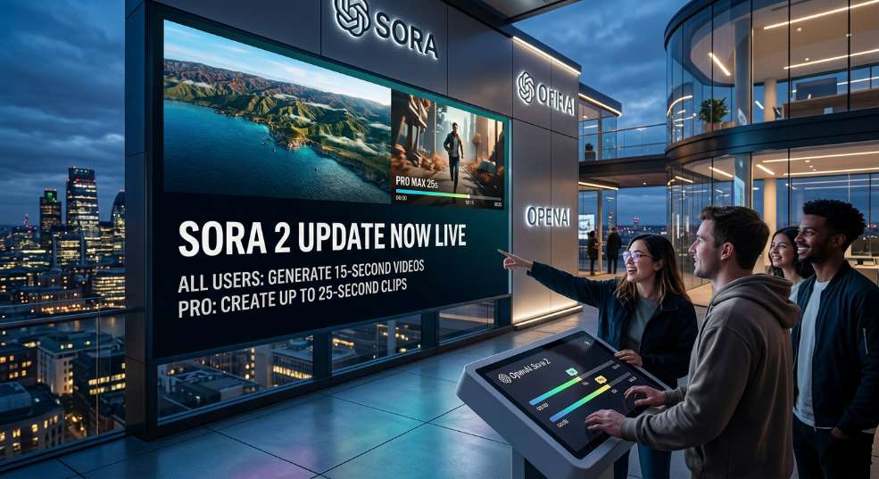 OpenAI Sora 2 更新上线：所有用户均能生成 15 秒视频，Pro 最