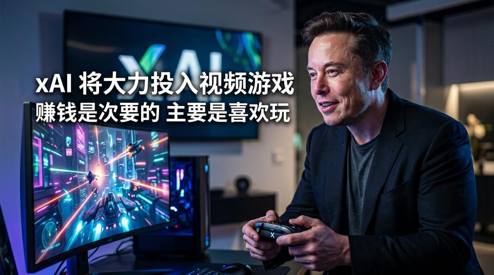 马斯克称 xAI 将大力投入视频游戏：赚钱是次要的，主要是我喜欢玩游戏