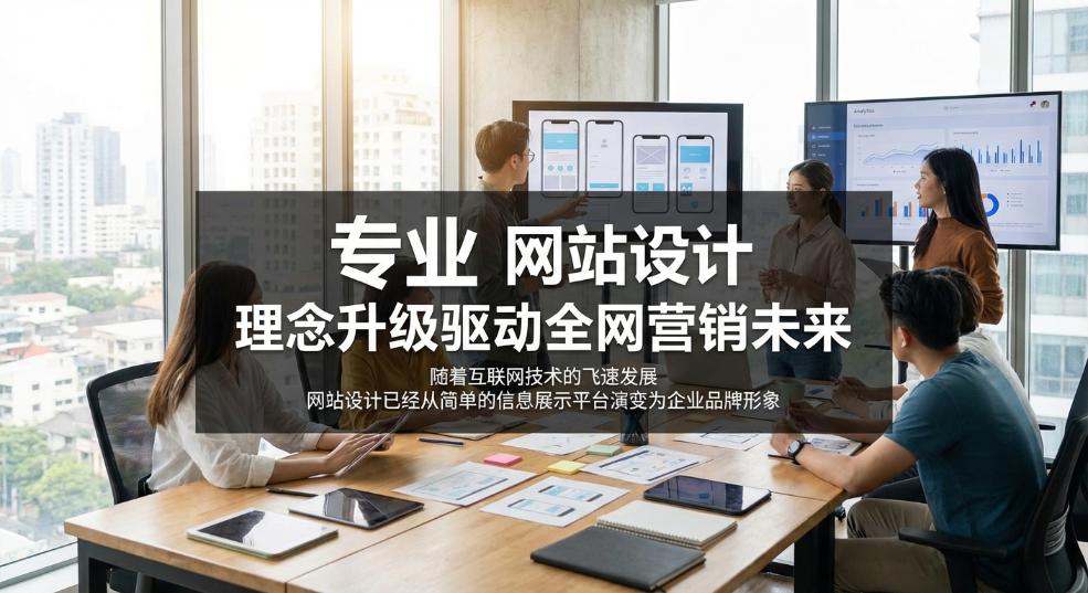 专业网站设计理念升级驱动全网营销未来第一张图