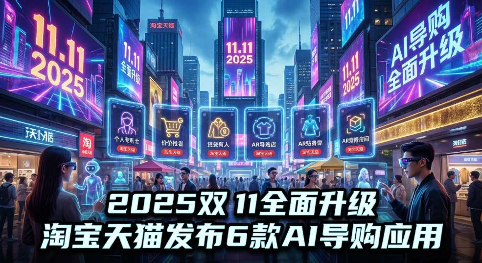 2025 双 11 全面升级，淘宝天猫发布 6 款 AI导购应用
