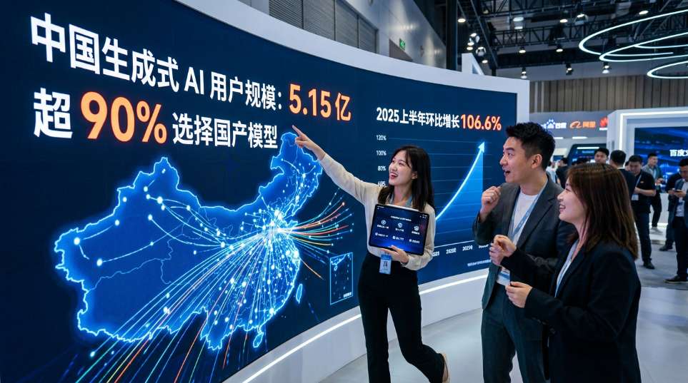 超 90% 选择国产模型：我国生成式 AI 用户规模达 5.15 亿人、2025