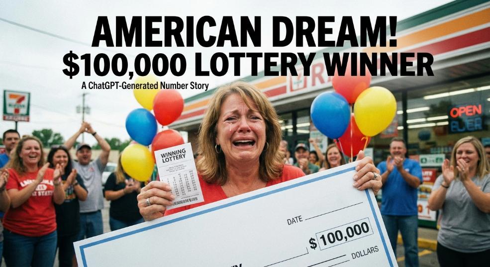用 ChatGPT 生成号码，美国女子中 10 万美元彩票大奖