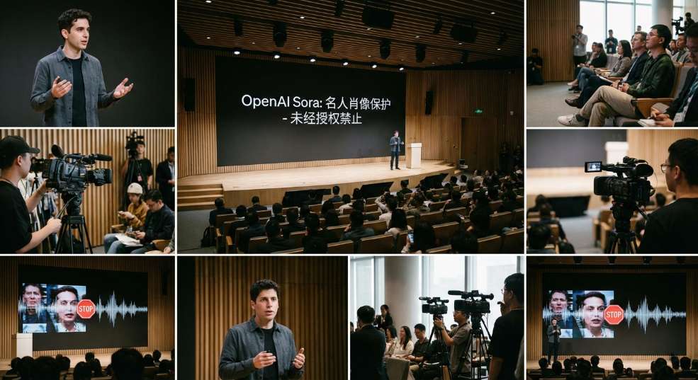 OpenAI 加强 Sora 保护措施，严格禁止未经授权使用名人肖像和声音第二张图