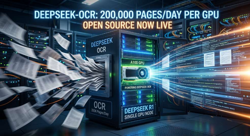 单卡日处理 20 万页文档，DeepSeek-OCR 开源上线