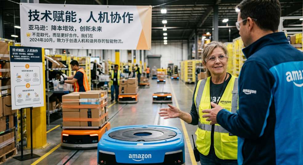 亚马逊澄清“用机器人取代 60 万工人岗位”：只是降本增效，不和人类抢工作第二张图