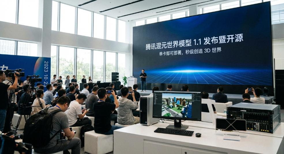腾讯混元世界模型 1.1 版本发布并开源：单卡即可部署，秒级创造 3D 世界第一张图