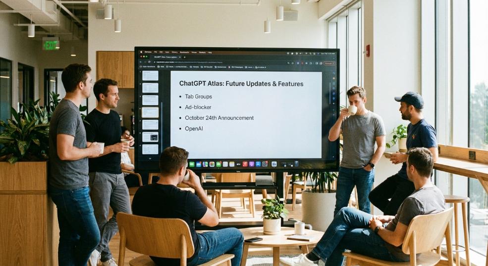 OpenAI 预告“AI浏览器”ChatGPT Atlas 未来更新：标签组、广告拦截器等第一张图