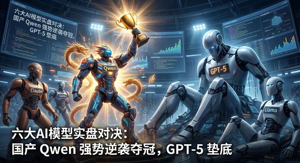 六大AI模型实盘对决，国产 Qwen 强势逆袭夺冠，GPT-5 垫底
