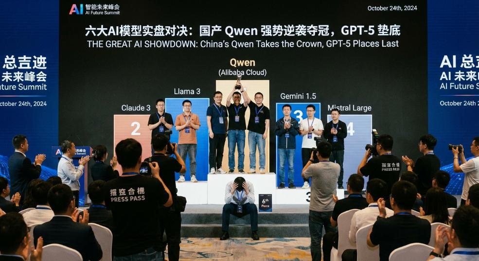 六大AI模型实盘对决，国产 Qwen 强势逆袭夺冠，GPT-5 垫底第一张图