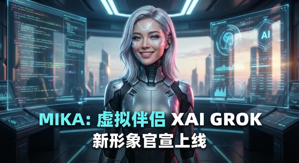 xAI Grok「虚拟女友」新形象 Mika 官宣上线