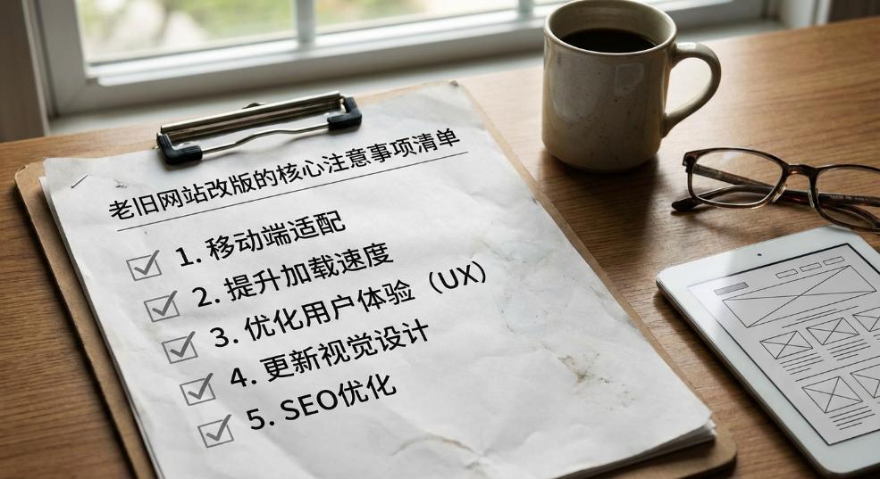 老旧网站改版的核心注意事项清单第一张图