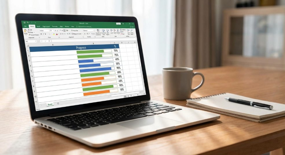 excel单元格显示百分比进度条第二张图