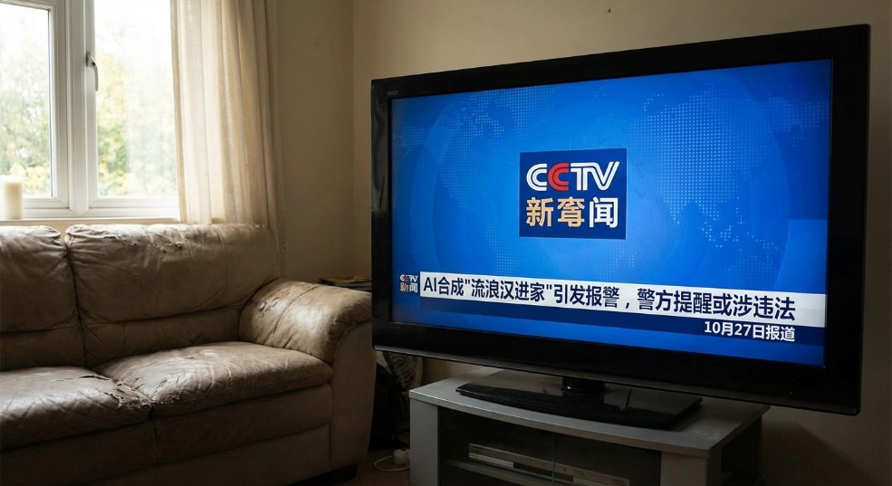 AI合成「流浪汉进家」引发报警，警方提醒或涉违法第一张图