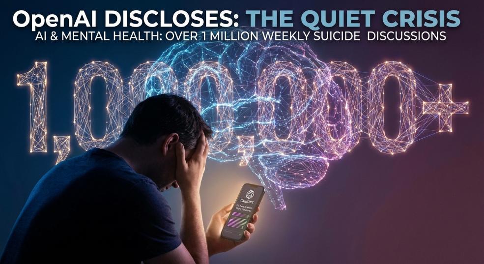 OpenAI 披露：每周有超过一百万人与 ChatGPT 倾诉自杀倾向