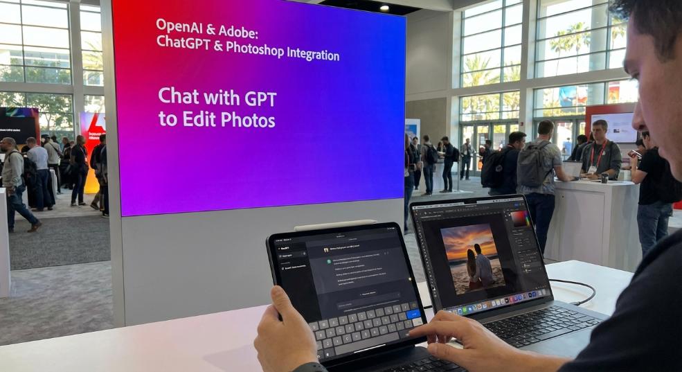 OpenAI与Adobe合作：ChatGPT将整合Photoshop，实现和 GPT 聊天也能修图第一张图