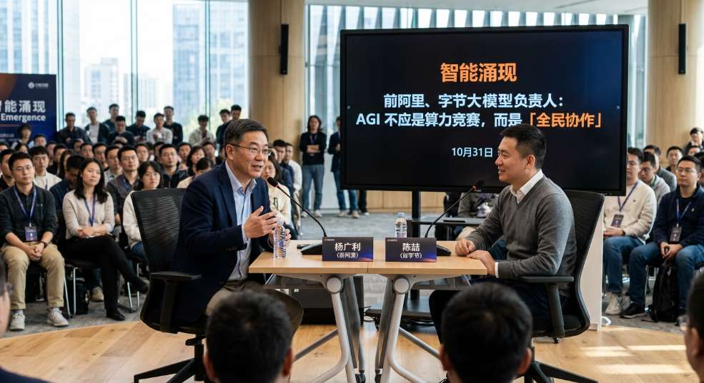 前阿里、字节大模型负责人：AGI 不应是算力竞赛，而是「全民协作」第一张图