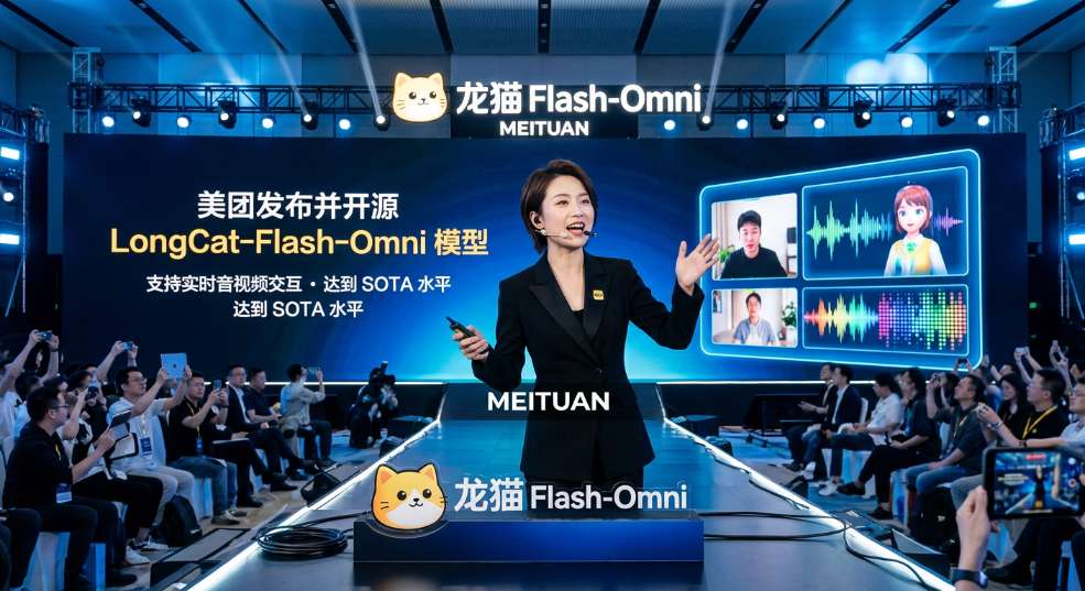 美团发布并开源 LongCat-Flash-Omni 模型：支持实时音视频交互，