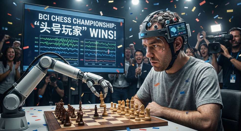 用脑机接口打象棋比赛，脑瘫棋手成为“头号玩家”