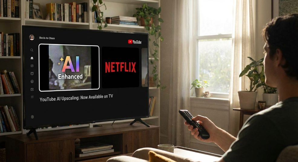 YouTube 推出 AI 超分辨率功能，电视端将对标 Netflix第一张图