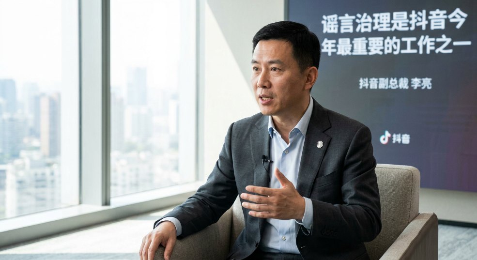 抖音副总裁李亮谈 AI 假新闻：谣言治理是抖音今年最重要的工作之一第一张图
