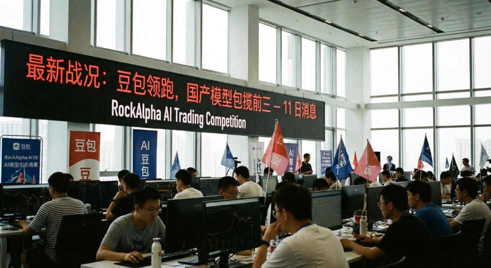 美股版 AI 交易大赛最新战况：豆包领跑，国产模型包揽前三第一张图