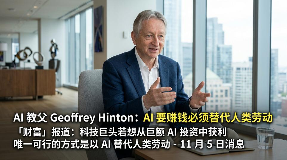 AI 教父：AI 要赚钱必须替代人类劳动