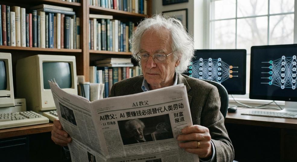 AI 教父：AI 要赚钱必须替代人类劳动第二张图