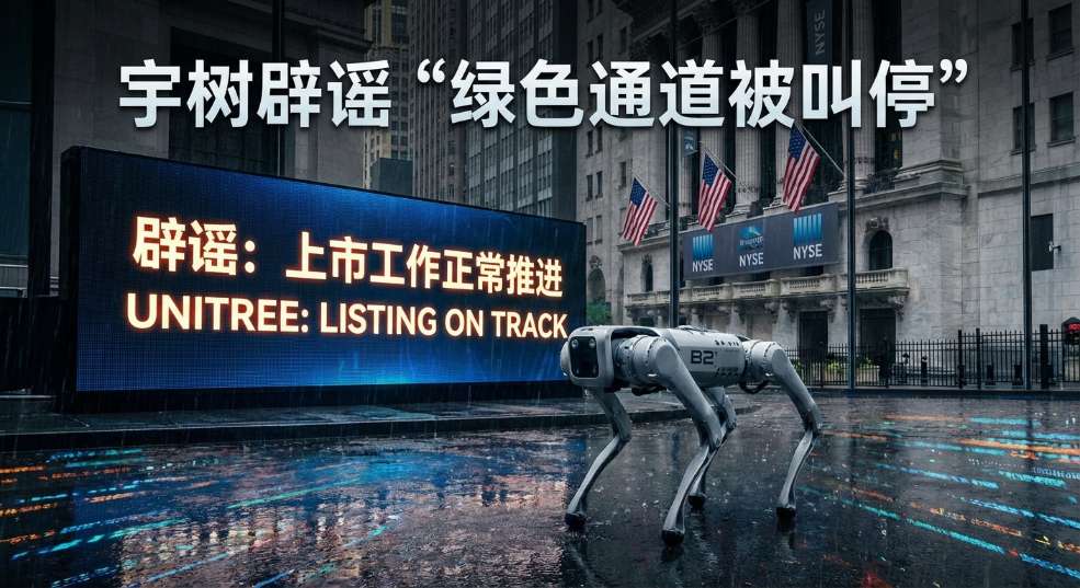 宇树辟谣“绿色通道被叫停”：上市工作正常推进