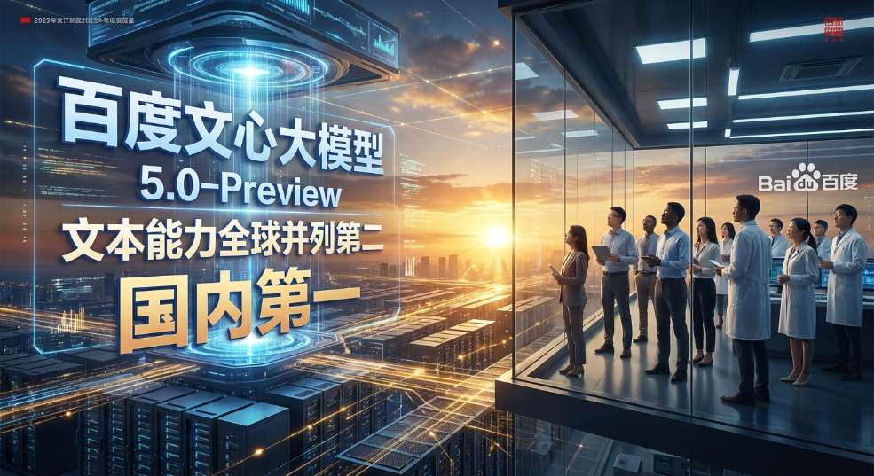 百度文心大模型 5.0-Preview 公布，号称文本能力全球并列第二、国内第一