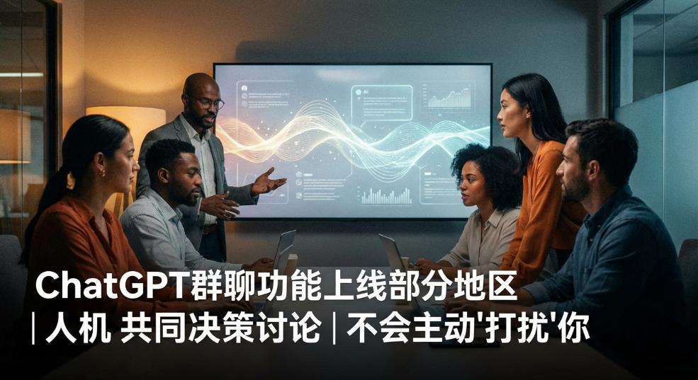 ChatGPT 群聊功能上线部分地区：人机共同决策讨论、不会主动“打扰”你