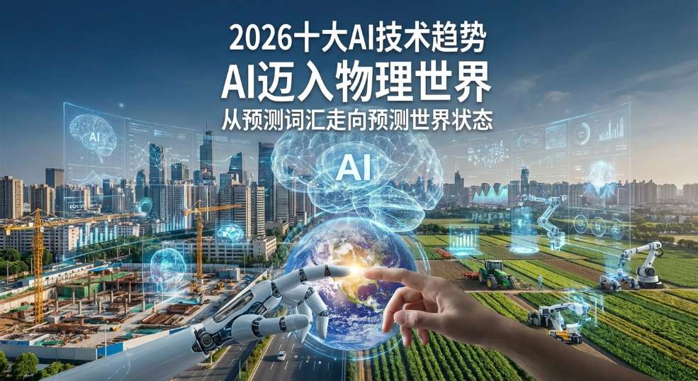 2026十大AI技术趋势 ：AI迈入物理世界，从预测词汇走向预测世界状态