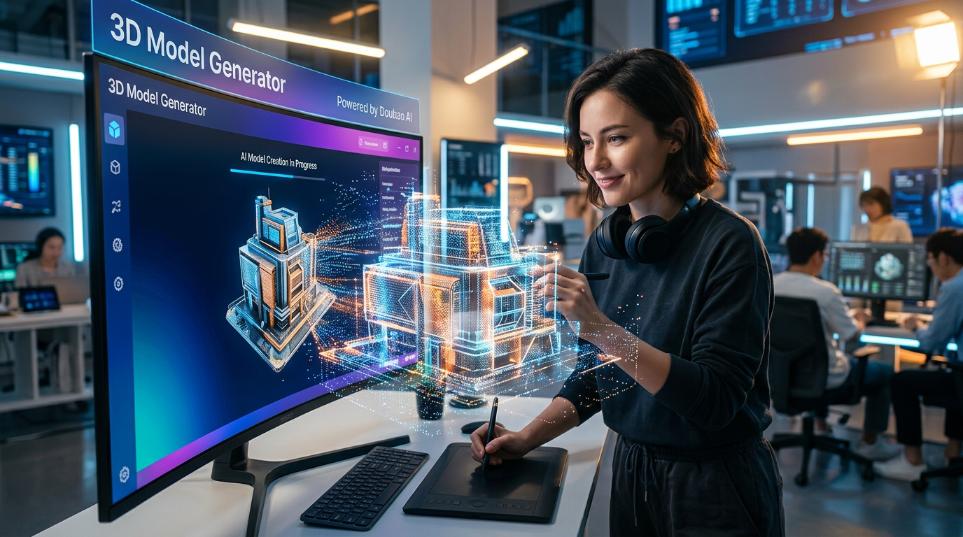 字节豆包研发 3D 模型 AI 生成工具“3D Model Generator”