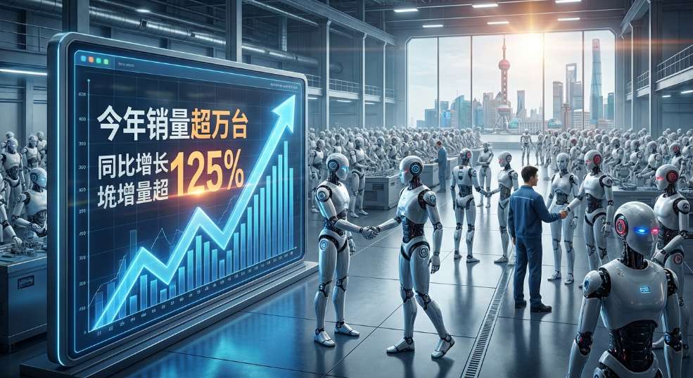 今年我国人形机器人销量将超万台，同比增长 125%