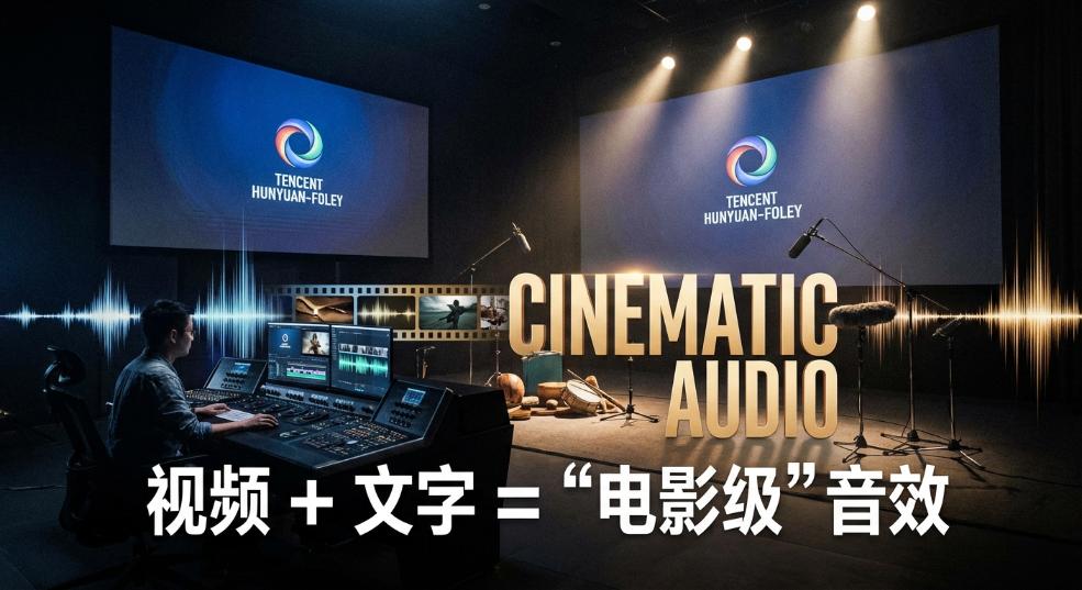 腾讯混元开源端到端 AI 模型 Hunyuan-Foley：视频 + 文字 =“