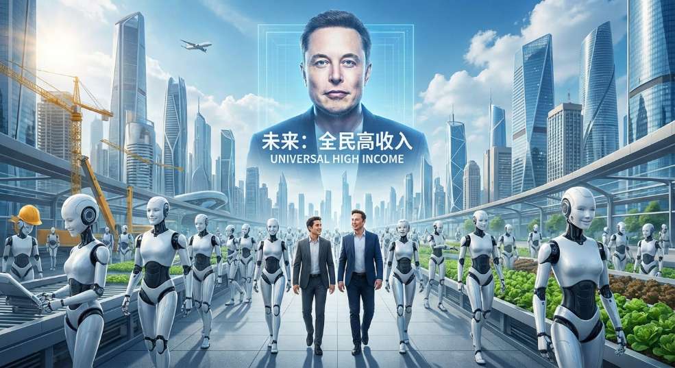 马斯克预言：人形机器人数量将远超人类，未来“全民高收入”