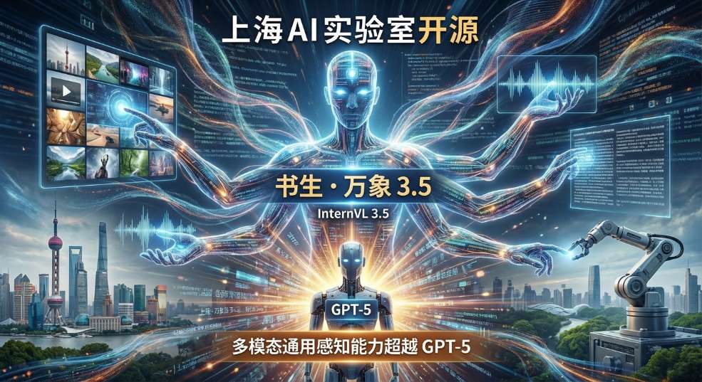 多模态通用感知能力超越 GPT-5，上海 AI 实验室开源书生・万象 3.5 大