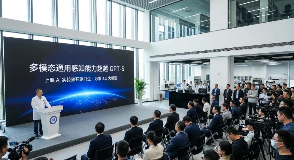 多模态通用感知能力超越 GPT-5，上海 AI 实验室开源书生・万象 3.5 大模型第一张图