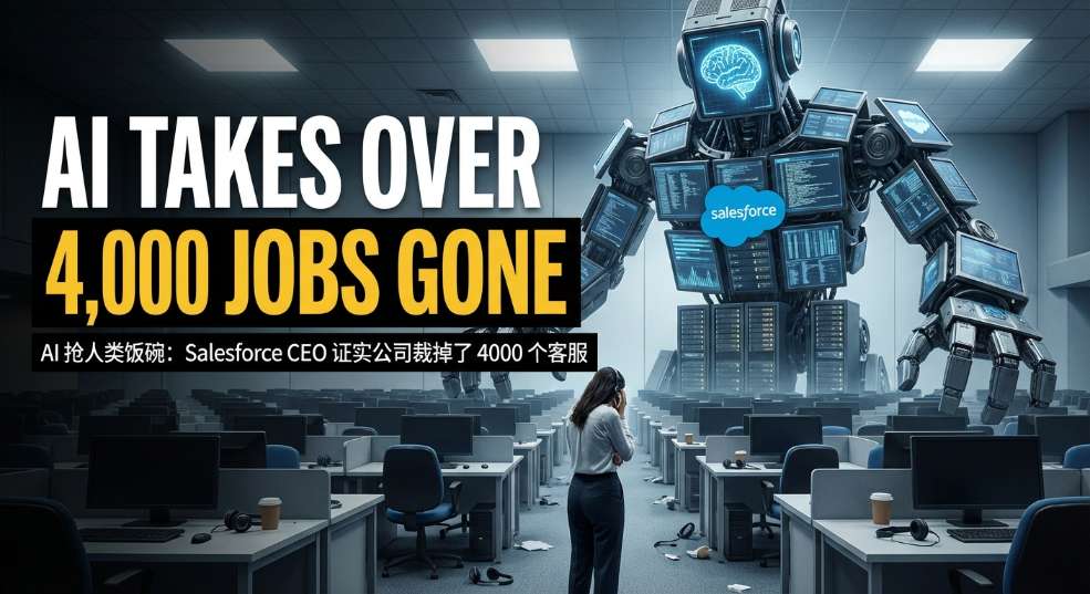 AI 抢人类饭碗：Salesforce CEO 证实公司裁掉了 4000 个客服