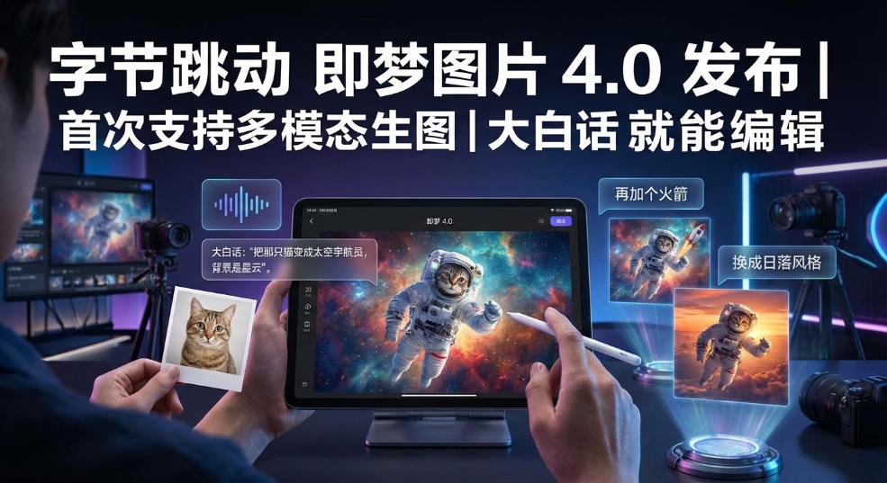 字节跳动即梦图片 4.0 发布：首次支持多模态生图，大白话就能编辑