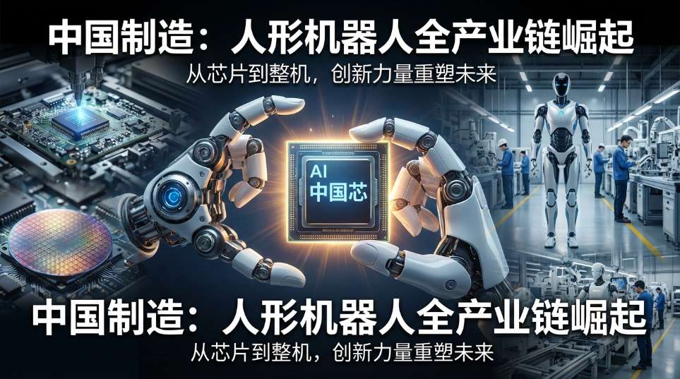 中国具备人形机器人从关键芯片到部组件，到整机的全产业链制造能力