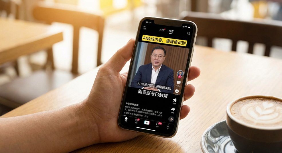 抖音出现大量 AI 仿冒于东来内容，封禁 1000 多个黑灰产团伙账号第一张图